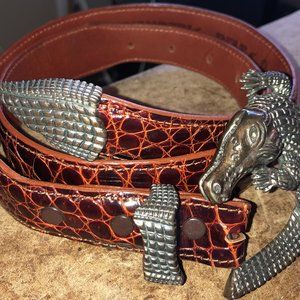 ALEXANDER KALIFANO Genuine American Alligator Belt